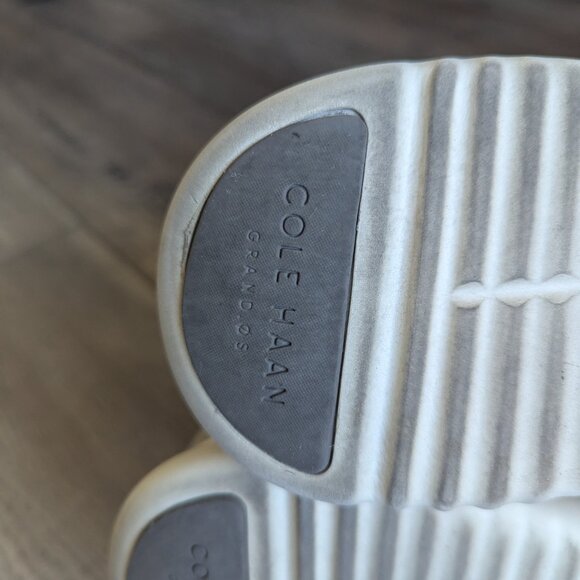 Cole Haan Men's 2.ZERØGRAND Lined Laser Wingtip Oxford Shoe Mortar Ivory Grey 11 - Picture 4 of 10